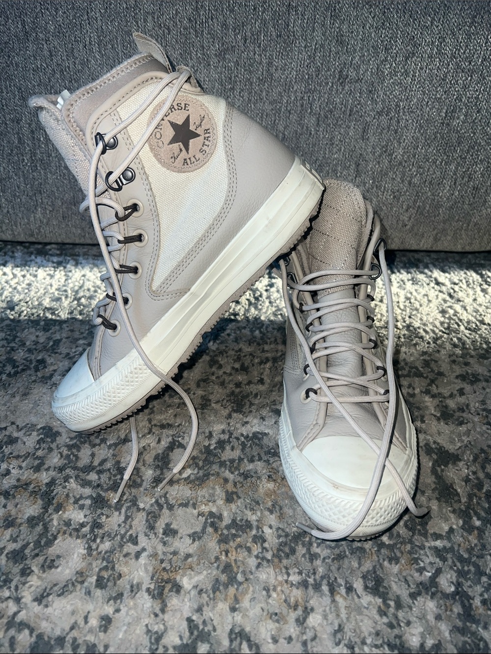 Converse Counter Climate Women’s High-Top Boots — Light Beige Taupe